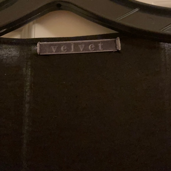 Velvet brand sheer top draped neckline - Picture 3 of 6